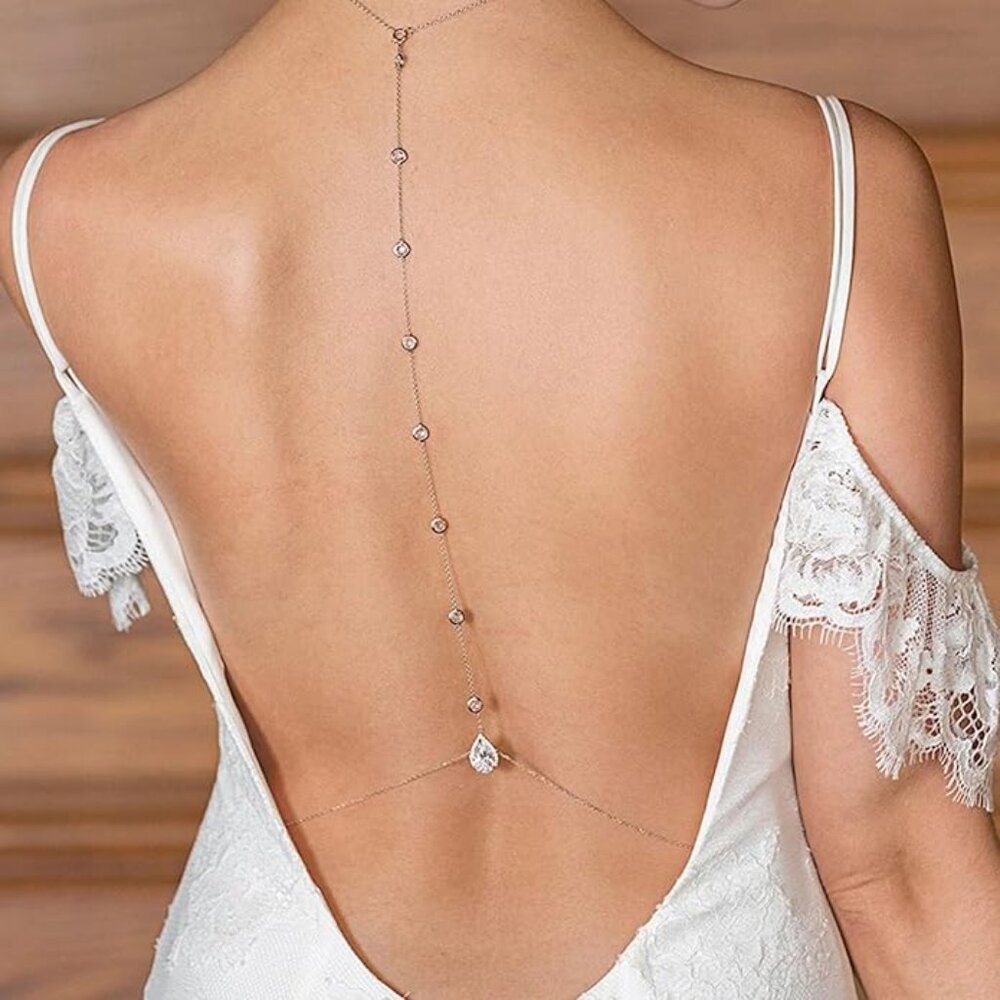 Crystal Teardrop Body Chain